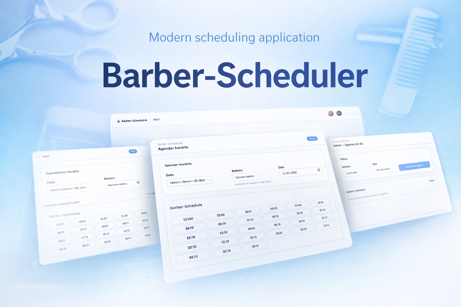 Capa do projeto Barber Scheduler